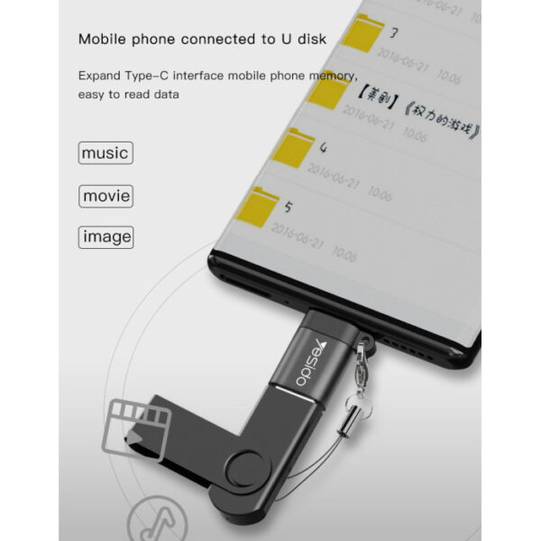 ⁦YESIDO OTG Adapter C to USB⁩ - الصورة ⁦3⁩