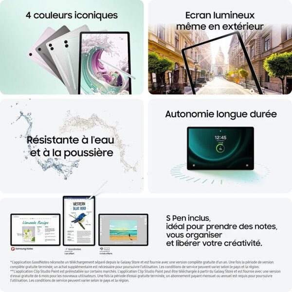 ⁦Galaxy tab s9 Fe neuf boite scellé⁩ - الصورة ⁦4⁩